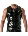 Vinyl zipped tank top black