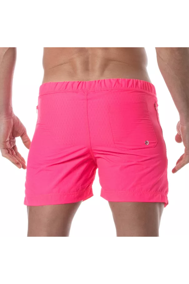 Short Long Néon Rose de dos