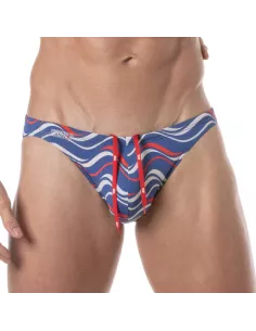 Slip De Bain Imprimé Bleu Pour Homme - Swimwear - Tof Paris