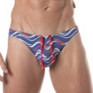Slip De Bain Imprimé Bleu Pour Homme - Swimwear - Tof Paris