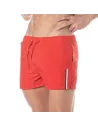 Short de bain mi-cuisse Rouge