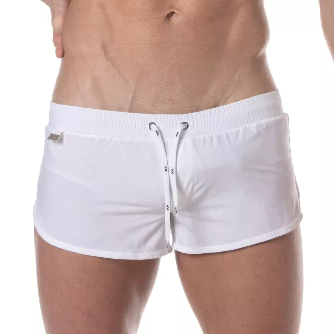 Mini Swim Shorts Blanc