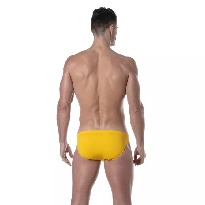 Plain swim Mini Briefs Jaune Back