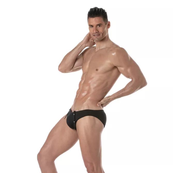 Plain swim Mini Briefs Black Sideway