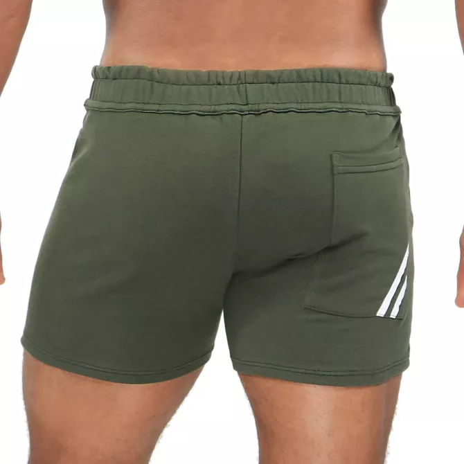 Paris Sexy Shorts Khaki White - Men's Sport Style | TOF Paris