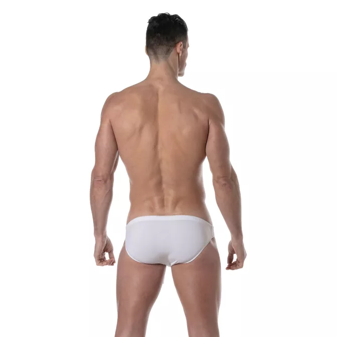 Plain swim Mini Briefs Blanc Back