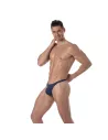 Plain swim Thongs Navy with a guy