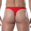 Plain swim Thongs Red from the back