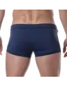 Boxer De Bain Uni Bleu Marine de derriere