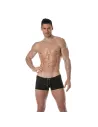 Mini Boxer De Bain Uni Noir avec un homme