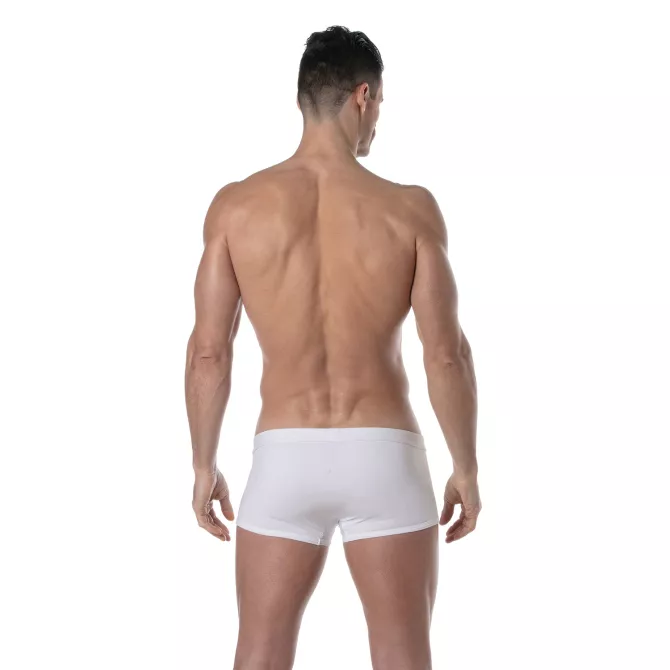 Mini Boxer De Bain Uni Blanc de dos