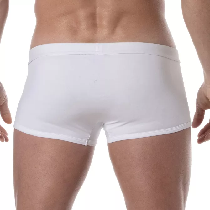 Plain swim Mini Trunks White with tof logo