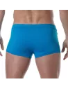 Mini Boxer De Bain Uni Turquoise de dos