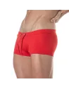 Mini Boxer De Bain Uni Rouge de cote