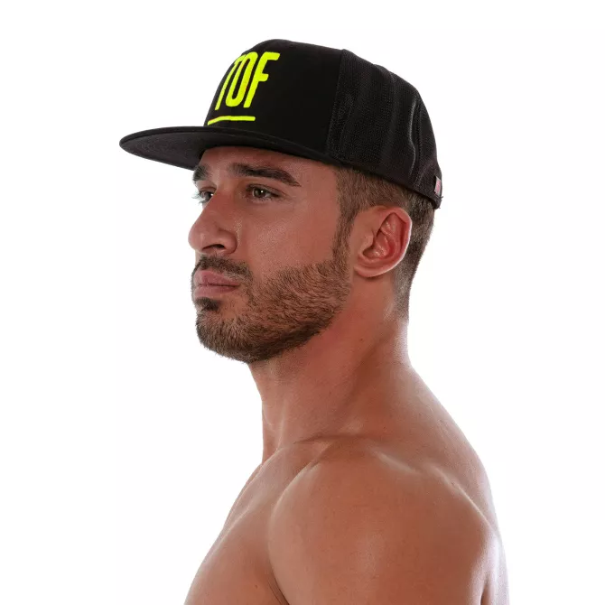 Casquette Circuit - Noir Jaune Fluo pour homme