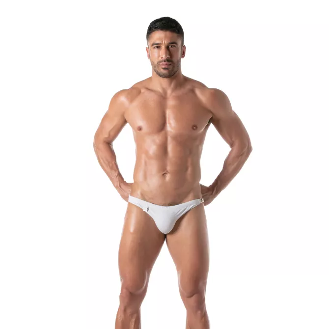 Swim Chain Briefs White