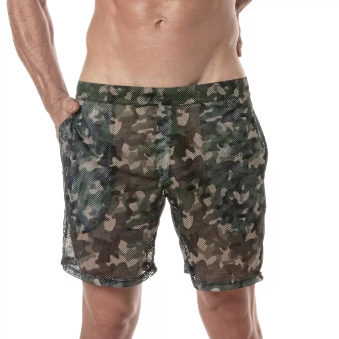 Short long transparent pour hommes De face