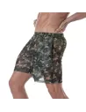 Short long transparent pour hommes Kaki Camo