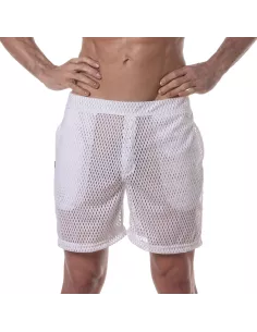 Short Long Transparent Pour Hommes Blanc - Tof Paris