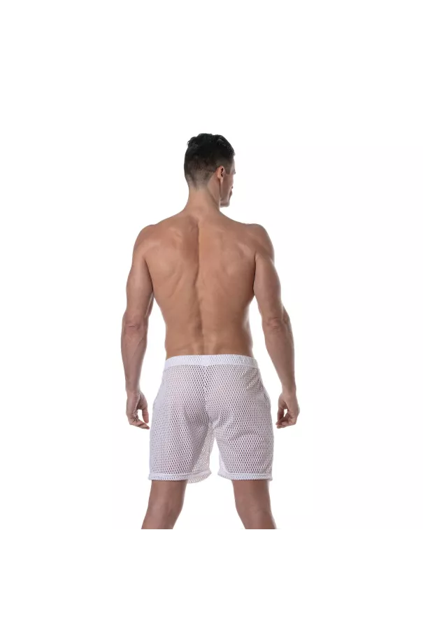 Short Long Transparent Pour Hommes Blanc - Tof Paris