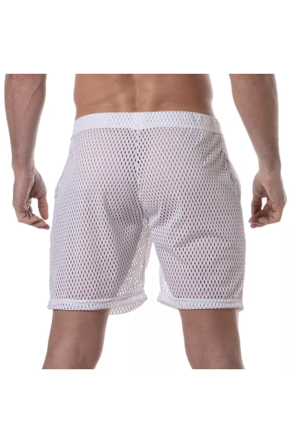 Short Long Transparent Pour Hommes Blanc - Tof Paris