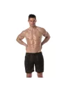 Short Long Transparent Pour Hommes noir de face