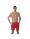 Short Long Transparent Pour Hommes Rouge de face