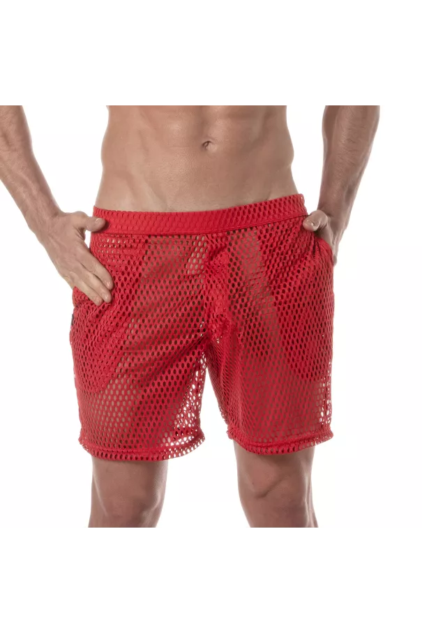 Short Long Pour Hommes rouge