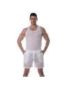 See Through Mesh Tank Top White