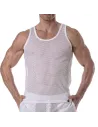 See Through Mesh Tank Top White