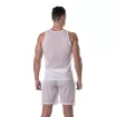 Débardeur en maille transparente Blanc de dos