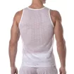 See Through Mesh Tank Top White