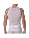 See Through Mesh Tank Top White