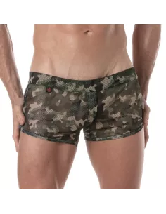 Mini-short Transparent pour Hommes Camo Kaki - Sportswear - Tof Paris