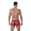 Mini Shorts Transparent Rouge Pour Homme De Dos