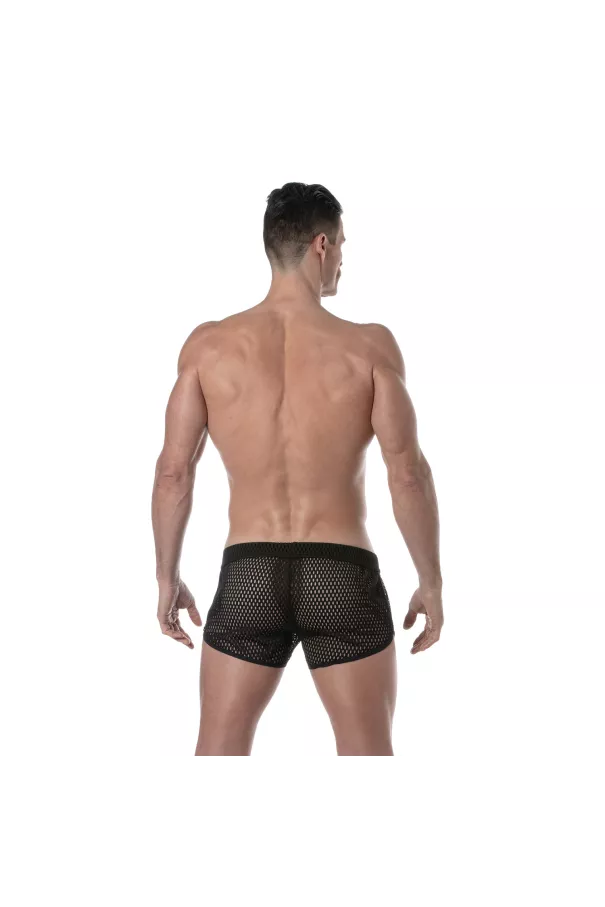 Mini Shorts Pour Homme Transparent Noir