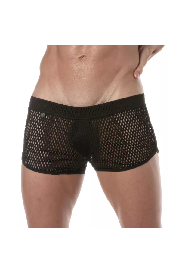 See Through For Mens Mini Shorts Black