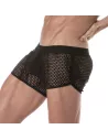 Mini Shorts Pour Homme Transparent Noir de Côté