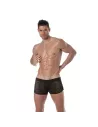 See Through Mens Mini Shorts Black Front