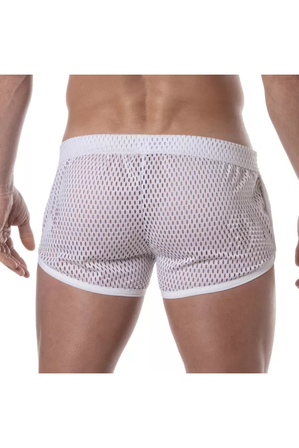 Mini Shorts Pour Homme Transparent Blanc