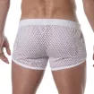 See Through Mens Mini Shorts White