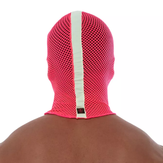 Neon Mesh Hood Pink For Men Back