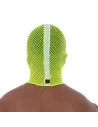 Cagoule en Résille Néon Jaune Pour Homme De Dos