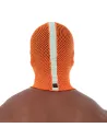 Cagoule en Résille Néon Orange De Dos Pour Homme