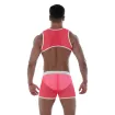 Neon Mesh Shorts Pink with suspender