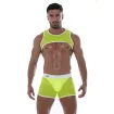 Neon Mesh Harness Yellow with short For Men