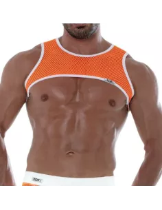 Harnais en Résille Néon Orange Pour Homme