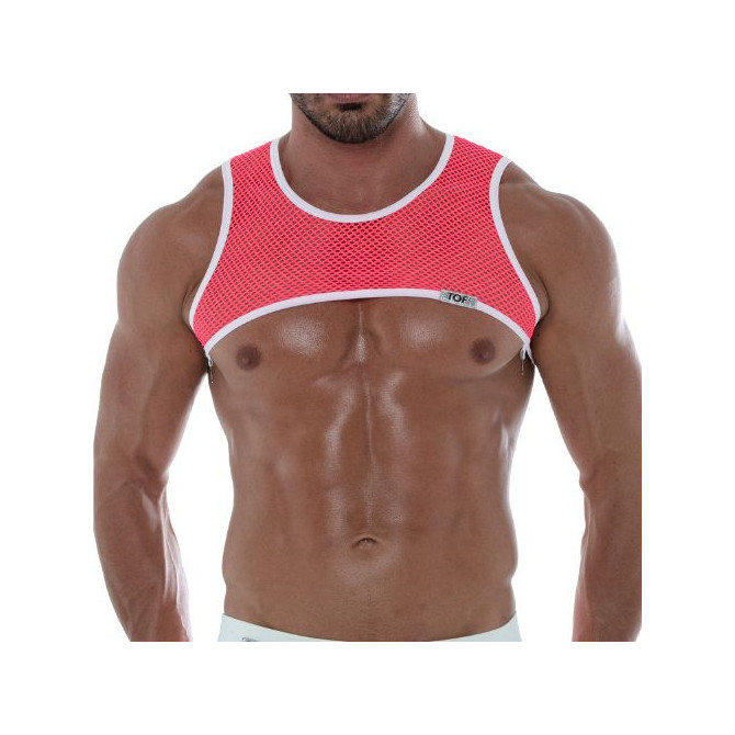 Neon Mesh Harness Pink Front