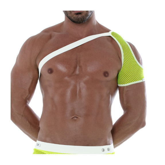 Harnais D'épaule En Mesh Néon Jaune Pour Hommes - Tof Paris