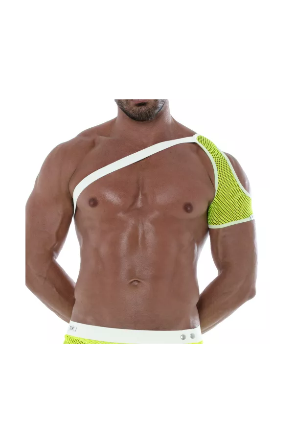 Harnais D'épaule En Mesh Néon Jaune Pour Hommes - Tof Paris